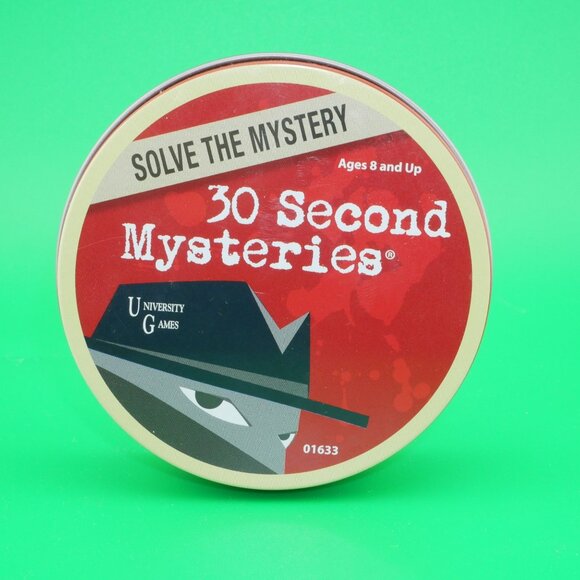 30 Second Mysteries 64-Card Brain Teaser Game For Ages 8 & Up By University Game - Picture 1 of 3